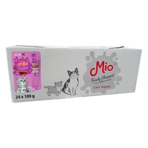 Cutie-24-plicuri-100-g-hrana-umeda-Mio-Premium-pisici-junior-Kitten-carne-de-Somon